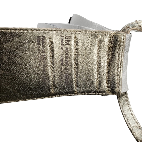 Unity by Carlos Santana | Mohawk White Leather Fringe Studded Sandals Women's 6 - Picture 8 of 9